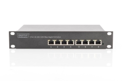 DIGITUS Switch 8-Port Gigabit 10 80W PoE Unmanaged schwarz
