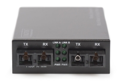DIGITUS Medienkonverter Gigabit Multimode/ Singlemode, SC/SC