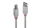 LINDY USB 2.0 Kabel Typ A/B Anthra Line M/M 3m grau