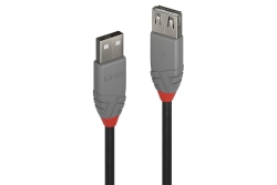 LINDY USB 2.0 Verlängerung Typ A/A Anthra Line M/F 0.2m