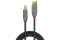 LINDY USB 3.0 Kabel Typ A/B Anthra Line M/M 2m