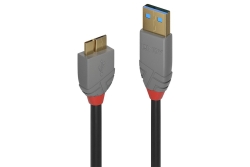 LINDY USB 3.0 Kabel Typ A/Micro-B Anthra Line M/M 0.5m