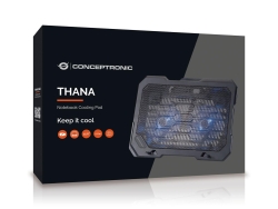 CONCEPTRONIC 2-Fan USB-A2.0 Laptop-Kühlpad 25Kg 15.6 sw