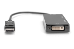 DIGITUS DisplayPortkonverterkabel DP->HDMI+DVI+VGA 0.2m