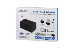 Logilink USB 3.1 Quickport für 2,5 + 3,5 SATA HDD/SSD