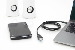 DIGITUS USB 2.0 Anschlusskabel Typ C -A St/St 1.0m, sw