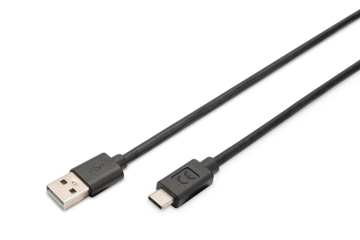 DIGITUS USB 2.0 Anschlusskabel Typ C -A St/St 3.0m, sw