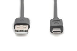 DIGITUS USB 2.0 Anschlusskabel Typ C -A St/St 3.0m, sw