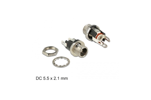DELOCK Steckverbinder DC 5.5x2.1x9.5mm Bu zum Einbau