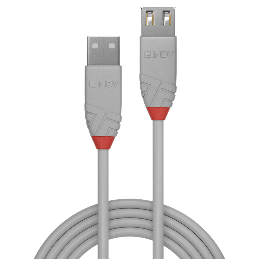 LINDY USB 2.0 Verlängerung Typ A/A Anthra Line M/F 1m