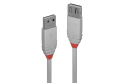 LINDY USB 2.0 Verlängerung Typ A/A Anthra Line M/F 2m