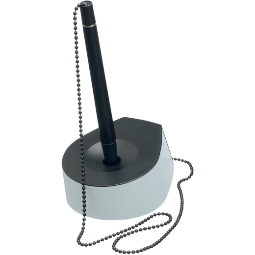 Kugelschreiberständer SALSA - Kette, lichtgrau-schwarz