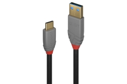 LINDY USB 3.1 Kabel Typ A/C 5A PD Anthra Line M/M 1m