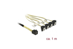 DELOCK SAS-Kabel MiniSAS HD SFF-8643 > 4xSATA 7Pin...