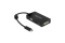 DELOCK Adapter USB-C > VGA/HDMI/DVI St/Bu schwarz