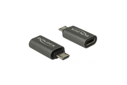 DELOCK Adapter USB-mikroB 2.0 St > USB-C 2.0 Bu anthrazit