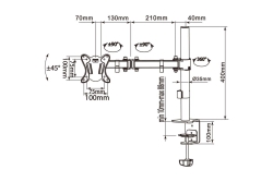 Equip Tischhalterung 13-27/1TFT 360° H.verst. 8Kg schwarz retail