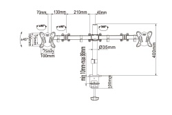 Equip Tischhalterung 13-27/2TFT 360° H.verst. 8Kg schwarz retail