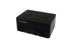 LC-Power Dockingstation USB 3.0 2-Bay 2,5/3,5HDD/SSD+3xHub