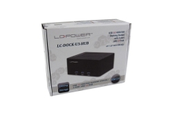 LC-Power Dockingstation USB 3.0 2-Bay 2,5/3,5HDD/SSD+3xHub