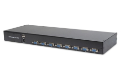 DIGITUS Konsole 19 1HE TFT dt.Layout 8Port Touchpad schwar