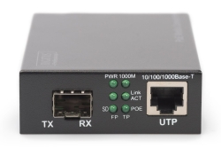 DIGITUS Konverter Gigabit PoE Media SFP/RJ45