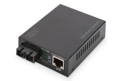 DIGITUS Konverter Gigabit PoE Multim. Media RJ45/SC MM PSE
