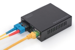 DIGITUS Konverter Gigabit PoE Multim. Media RJ45/SC MM PSE