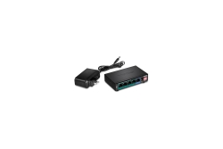TRENDnet Switch 5-Port Gbit PoE+ long range 200m 32W Metall