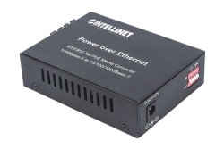 INTELLINET Gigabit PoE + Medienkonverter SC Singlemode 20km