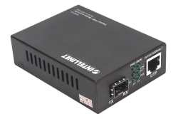 INTELLINET Gigabit PoE + Medienkonverter RJ45 SFP 120km