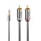 LINDY Audiokabel an Phono 3.5mm Cromo line 3m