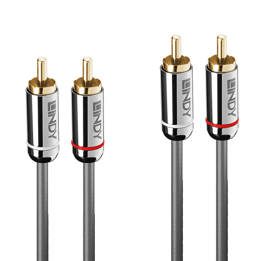 LINDY Audiokabel Dual Phono 3.5mm Cromo line 3m
