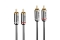LINDY Audiokabel Dual Phono 3.5mm Cromo line 3m