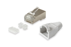 Equip Steckersatz Cat6 geschirmt RJ45 100Stk transp. Polybeutel