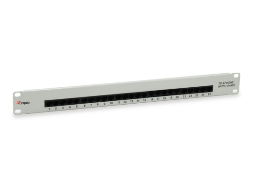 Equip 19 Patchpanel 25xRJ45 Cat3 UTP 1U ISDN RAL7035