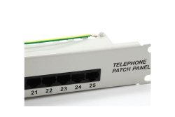 Equip 19 Patchpanel 25xRJ45 Cat3 UTP 1U ISDN RAL7035