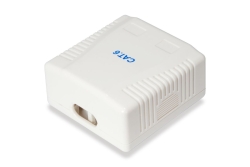 Equip Aufputzdose Cat6 2-Port 2x RJ45 UTP RAL 9010 ws Polybeutel