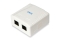Equip Aufputzdose Cat6 2-Port 2x RJ45 UTP RAL 9010 ws Polybeutel