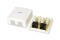 Equip Aufputzdose Cat6 2-Port 2x RJ45 UTP RAL 9010 ws Polybeutel