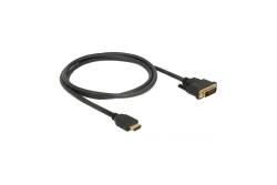 DELOCK Kabel HDMI > DVI 24+1 bidirektional 1.00m schwarz