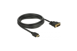 DELOCK Kabel HDMI > DVI 24+1 bidirektional 3.00m schwarz