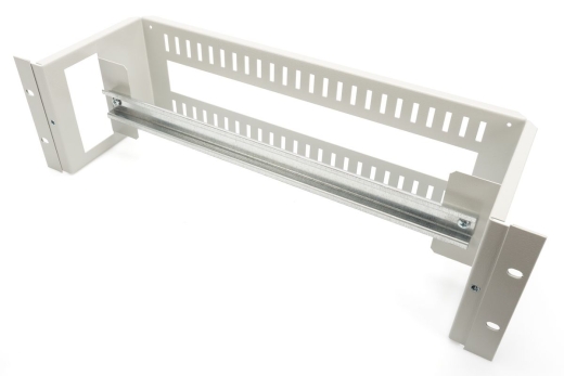 DIGITUS Hutschienenträger 3HE 19 (483mm) + Hutschiene grau