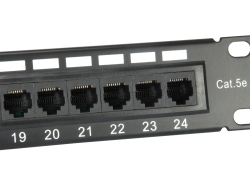 Equip 19 Patchpanel 24xRJ45 Cat5e UTP 1U 100MHz RAL9005