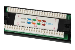 Equip 19 Patchpanel 24xRJ45 Cat5e UTP 1U 100MHz RAL9005