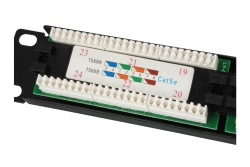 Equip 19 Patchpanel 24xRJ45 Cat5e UTP 1U 100MHz RAL9005