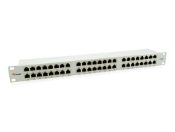 Equip 19 Patchpanel 48xRJ45 Cat6 FTP 1U 250MHz RAL7035