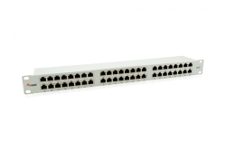Equip 19 Patchpanel 48xRJ45 Cat6 FTP 1U 250MHz RAL7035