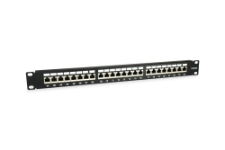 Equip 19 Patchpanel 24xRJ45 Cat6a FTP 1U 500MHz RAL9005