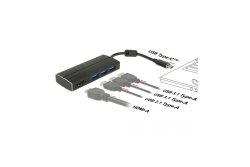 DELOCK Adapter USB3.1 Gen1/C > 3x USB3.0/A + HDMI 4K 30Hz
